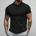Axel Slim Fit Performance Stretch Polo Shirt – Breathable Athletic Casual Wear