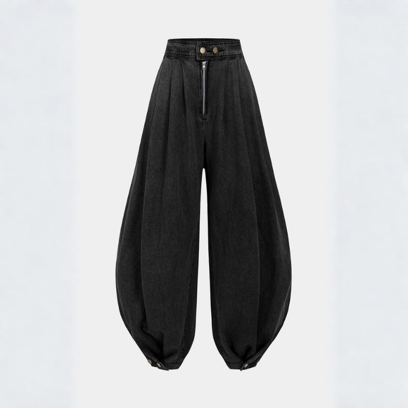 Darlene High Waist Barrel Denim Jeans – Sculpted Balloon Silhouette
