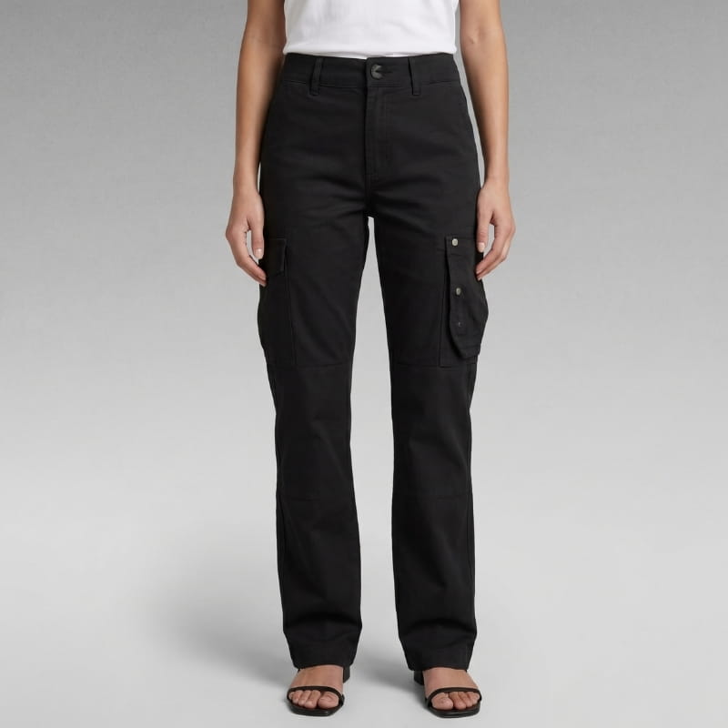 Grace Utility Straight-Leg Cotton Cargo Pants – Everyday Casual Street Trousers