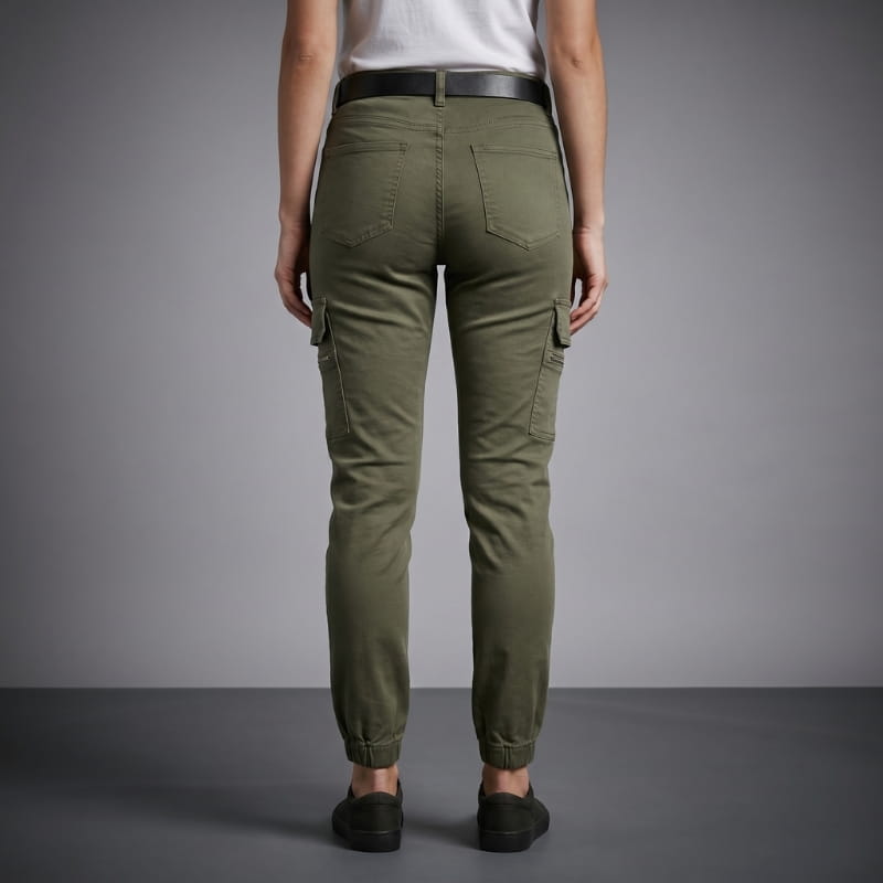 Aurelia Breathable Cotton Blend Cargo Jeans – Slim Fit Everyday Utility Denim Pants
