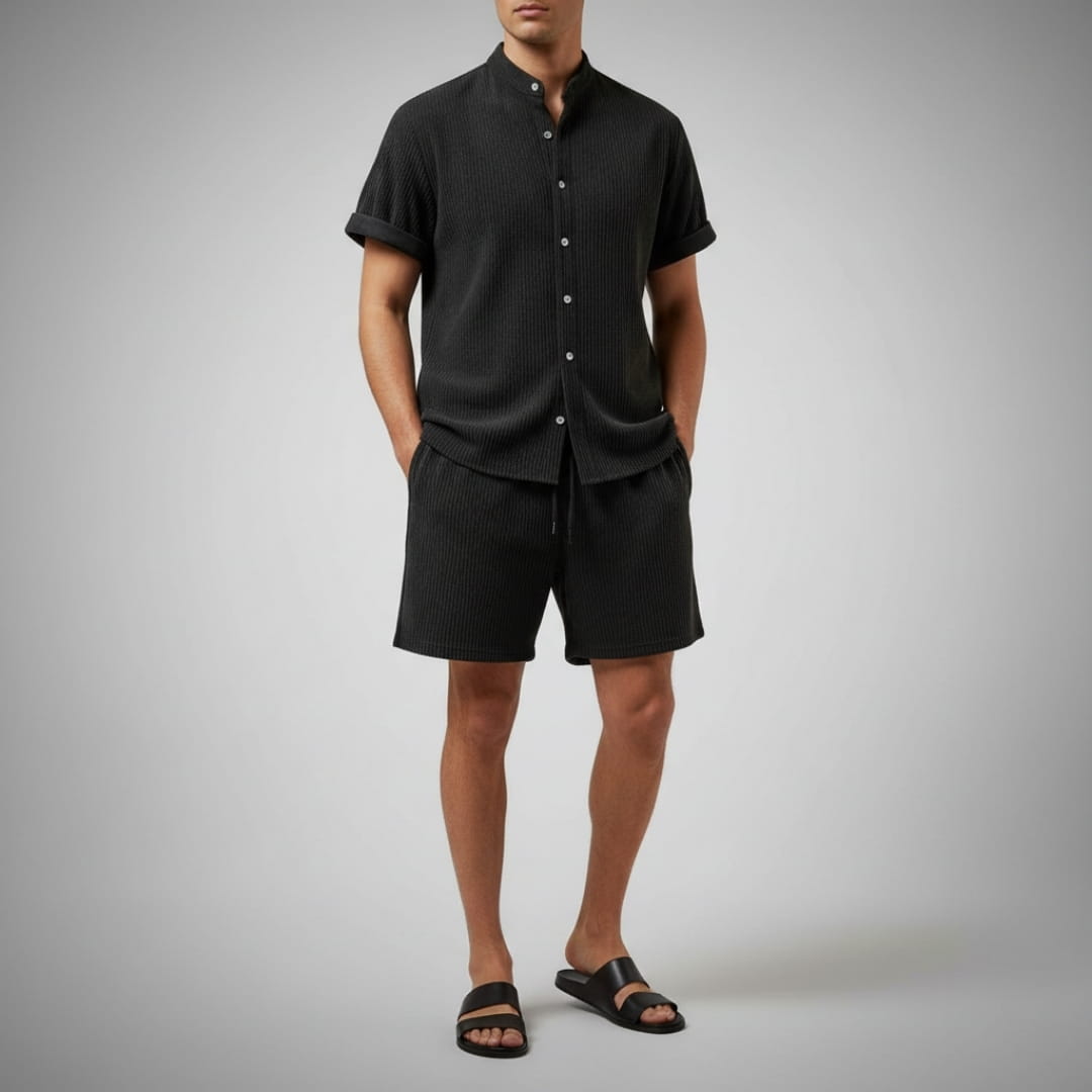 Leon Double-Brushed Corduroy Lounge Set – Relaxed Weekend Summer Wear