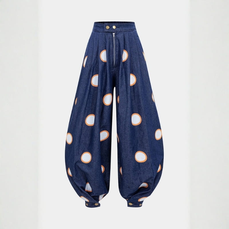 Darlene High Waist Barrel Denim Jeans – Sculpted Balloon Silhouette