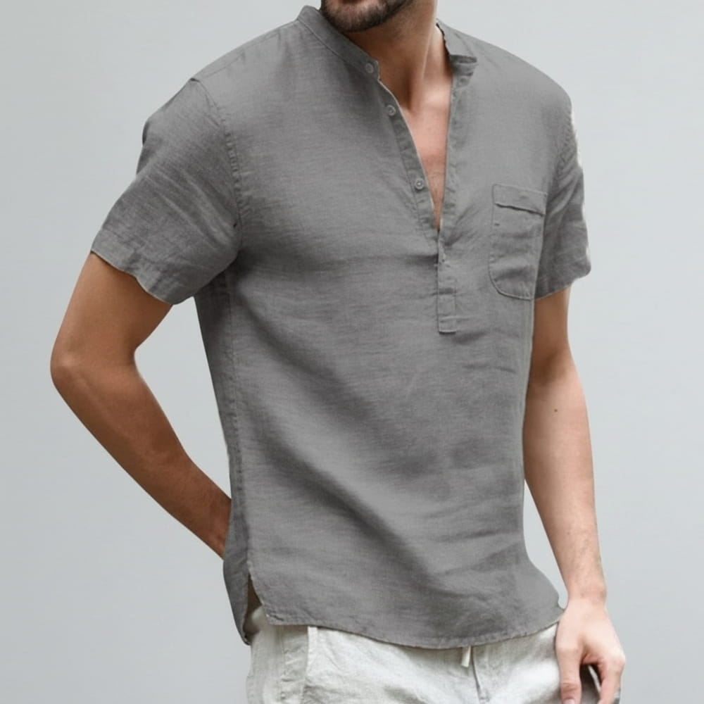 Elnor Cotton Linen Tailored Shirt – Lightweight Breathable Formal Summer Wear
