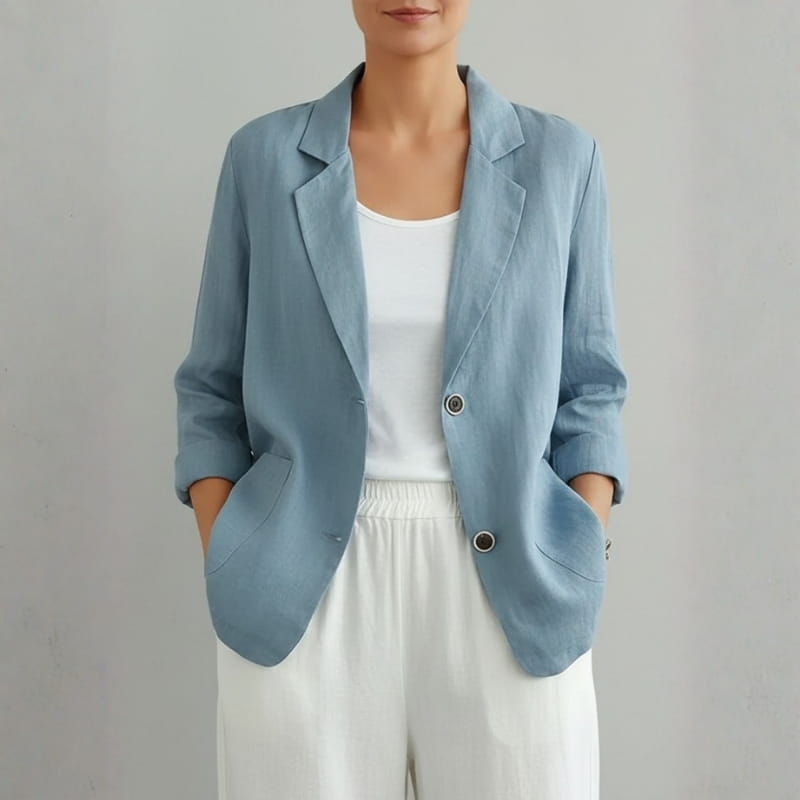 Nova Linen Tailored Blazer – Lightweight Breathable Smart Casual Jacket