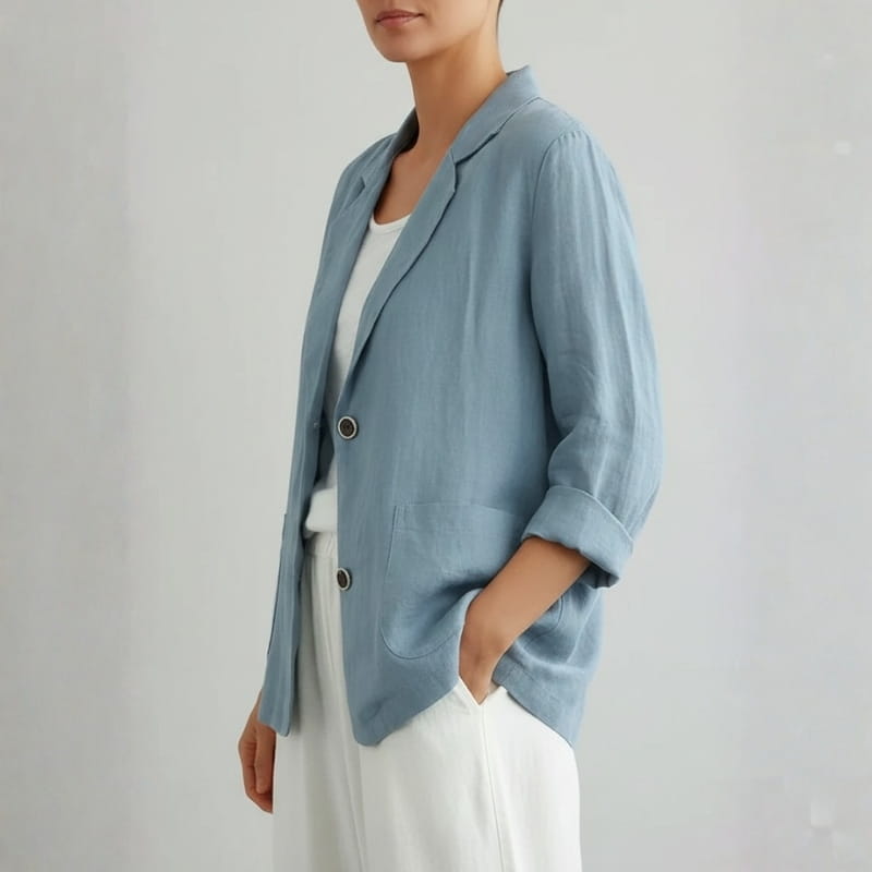 Nova Linen Tailored Blazer – Lightweight Breathable Smart Casual Jacket