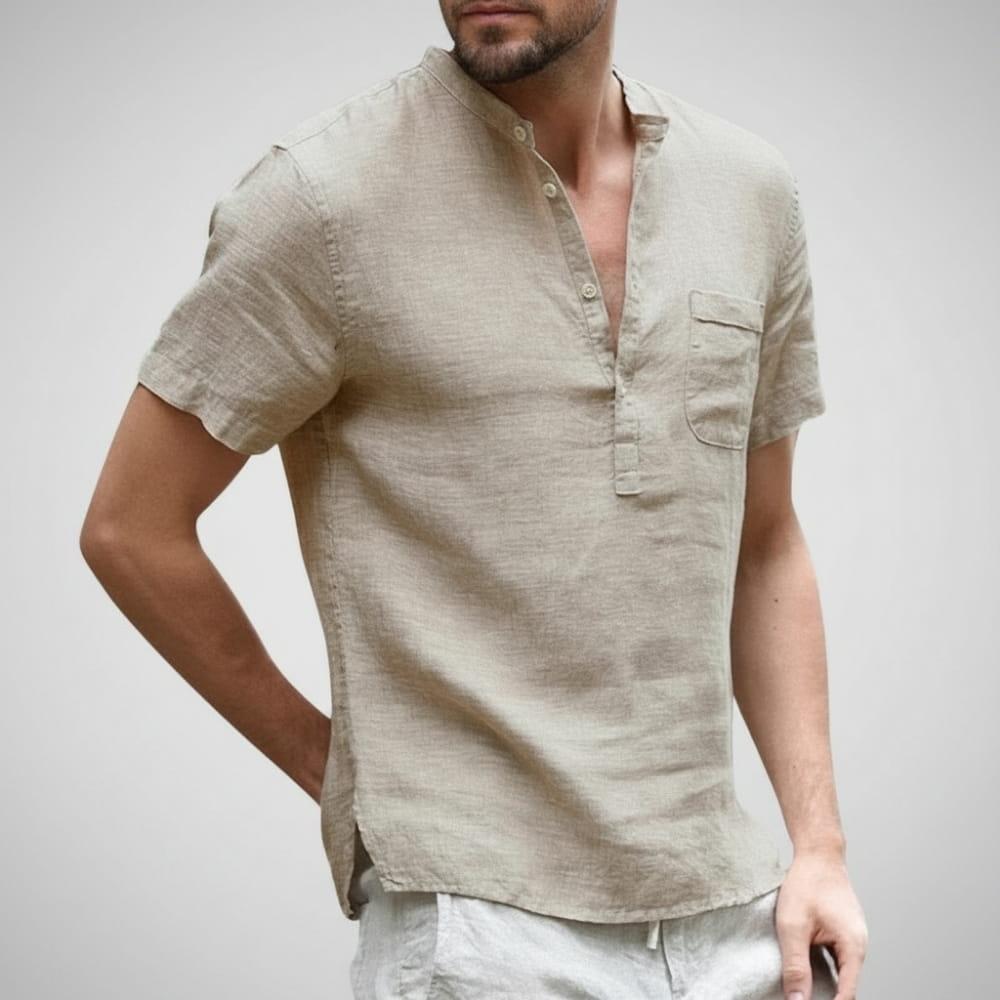 Elnor Cotton Linen Tailored Shirt – Lightweight Breathable Formal Summer Wear