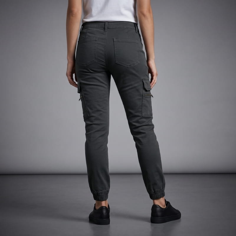 Aurelia Breathable Cotton Blend Cargo Jeans – Slim Fit Everyday Utility Denim Pants