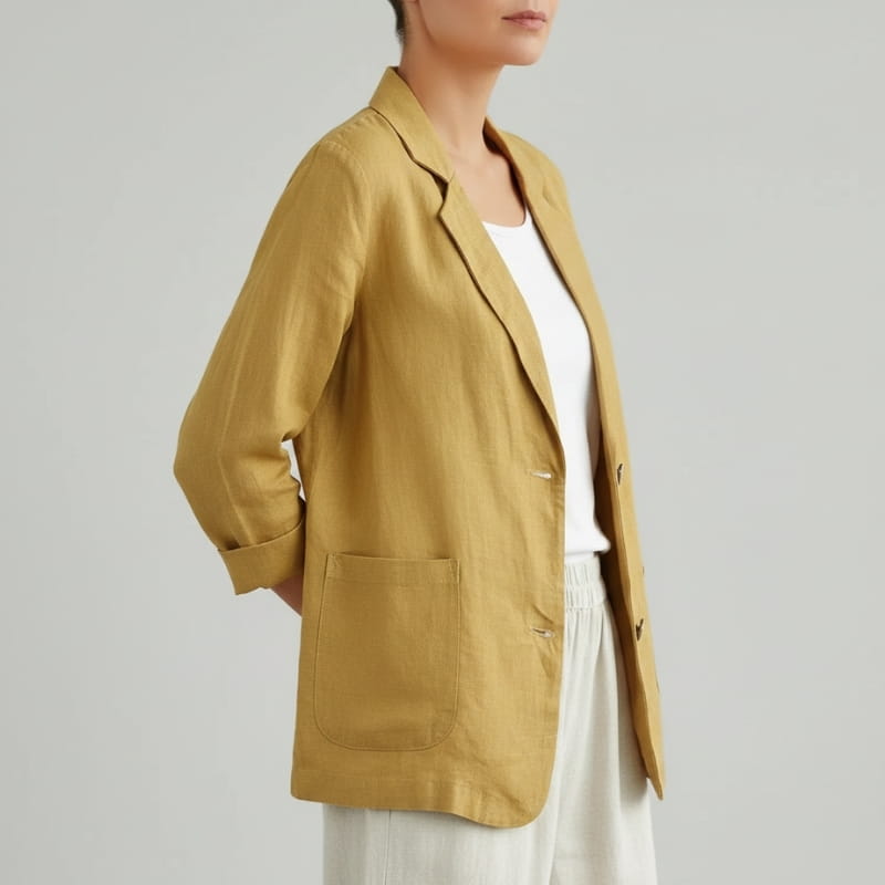 Nova Linen Tailored Blazer – Lightweight Breathable Smart Casual Jacket