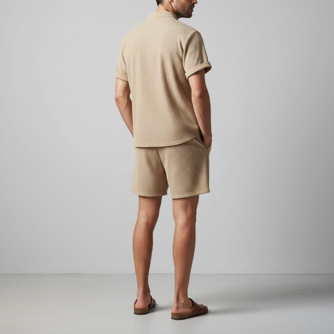 Leon Double-Brushed Corduroy Lounge Set – Relaxed Weekend Summer Wear