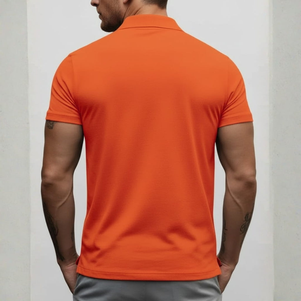 Axel Slim Fit Performance Stretch Polo Shirt – Breathable Athletic Casual Wear