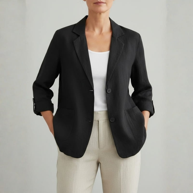 Nova Linen Tailored Blazer – Lightweight Breathable Smart Casual Jacket