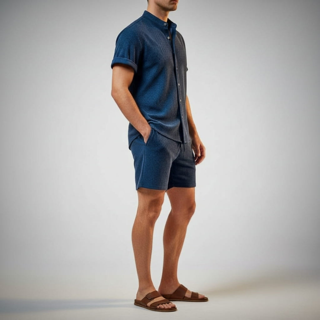Leon Double-Brushed Corduroy Lounge Set – Relaxed Weekend Summer Wear