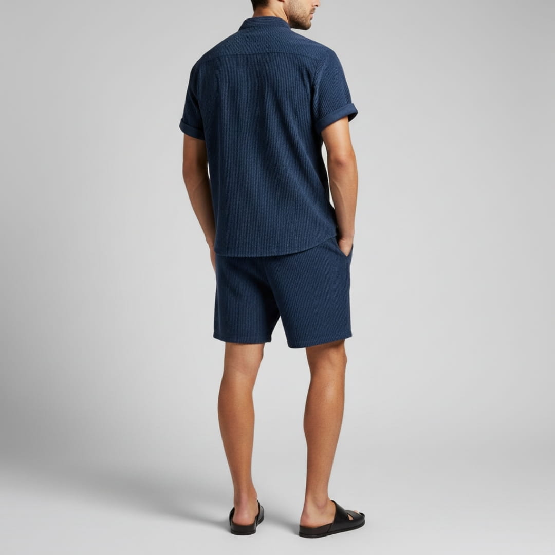 Leon Double-Brushed Corduroy Lounge Set – Relaxed Weekend Summer Wear