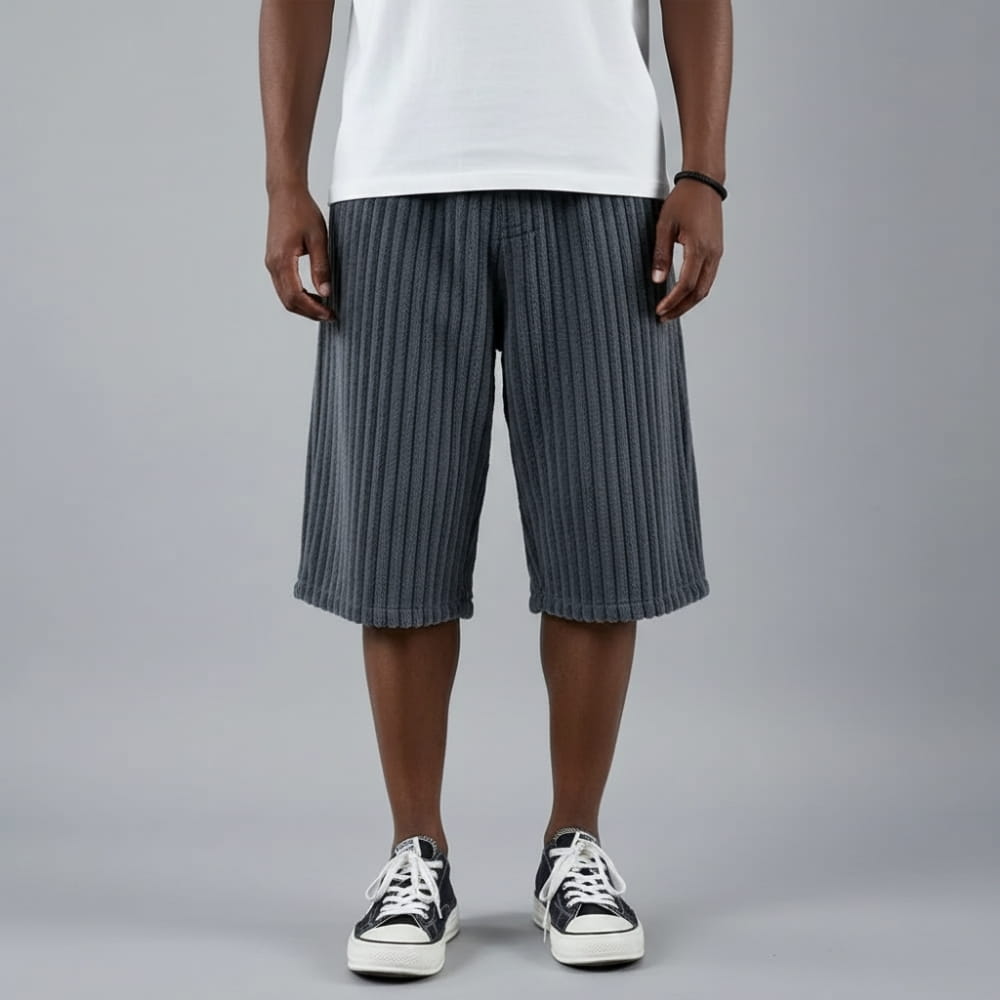 Albert Corduroy Drawstring Shorts – Lightweight Knee-Length Summer Wear