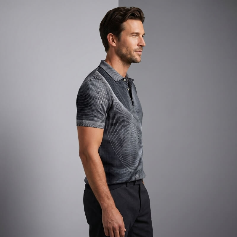 Connor Waffle Knit Polo Shirt – Classic Fit Smart Casual Everyday Top