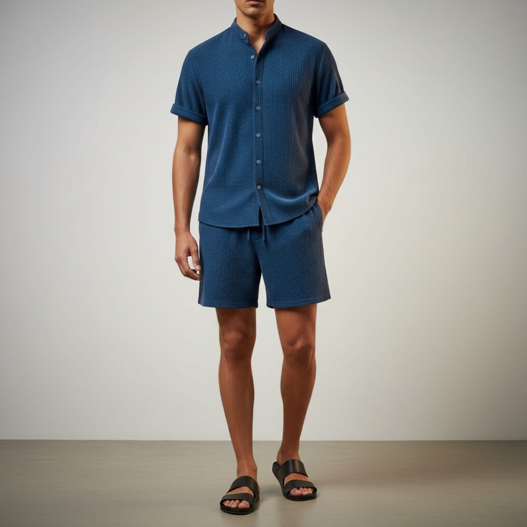 Leon Double-Brushed Corduroy Lounge Set – Relaxed Weekend Summer Wear