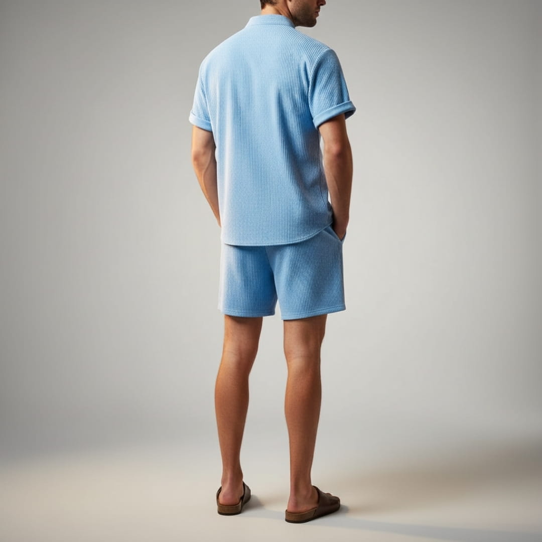 Leon Double-Brushed Corduroy Lounge Set – Relaxed Weekend Summer Wear