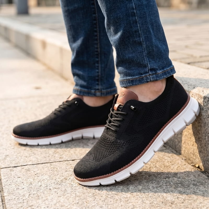 Marlon Knit Slip-On Walking Sneakers – Breathable Comfort Casual Everyday Shoes