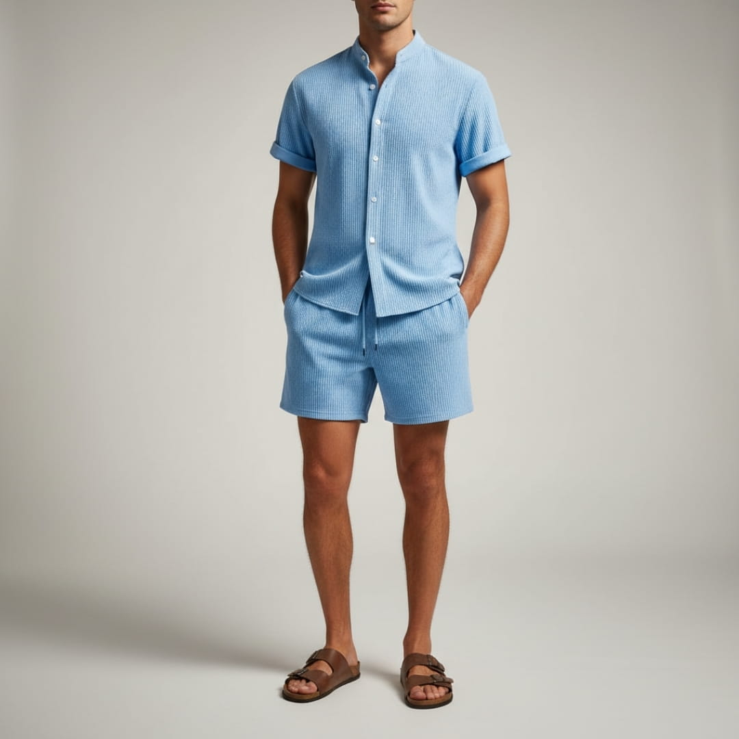 Leon Double-Brushed Corduroy Lounge Set – Relaxed Weekend Summer Wear