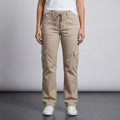 Janice Sueded Twill Wide-Leg Cargo Pants Soft Stretch Utility Trousers