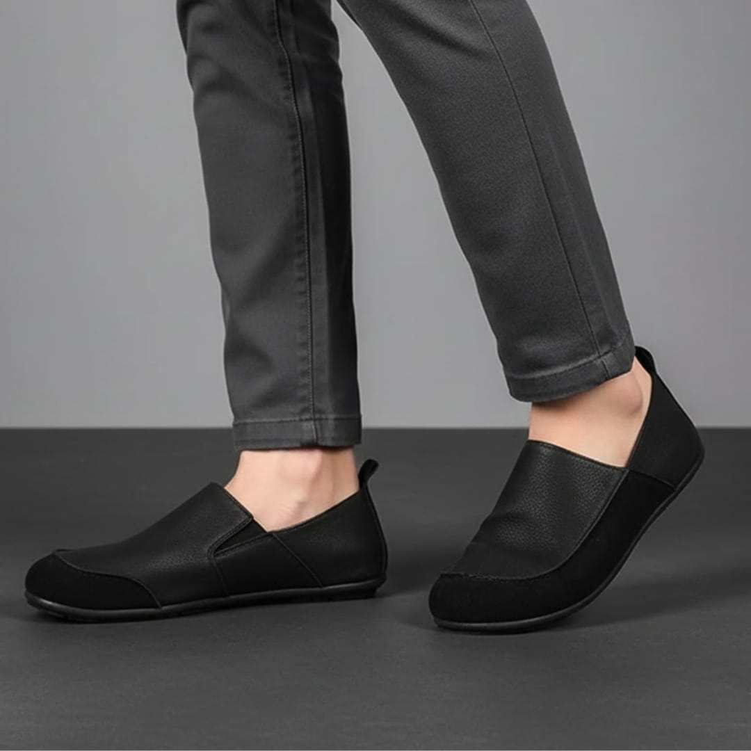 Marcel Suede & Textured Leather Slip-On Loafers Refined Everyday Casual Shoes