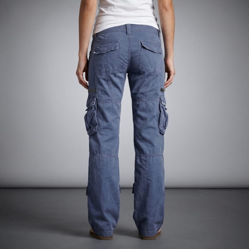 Karen Cotton Wide-Leg Cargo Pants – Relaxed Fit Utility Casual Pants
