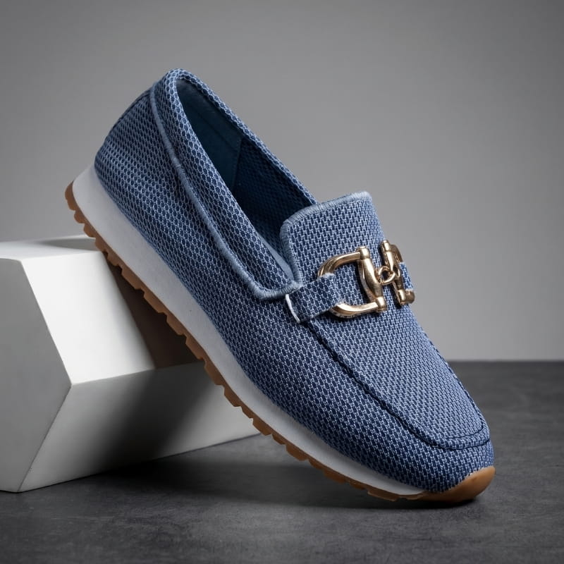 Megan Leather Slip-On Loafers – Round Toe Buckle Comfort Everyday Shoes