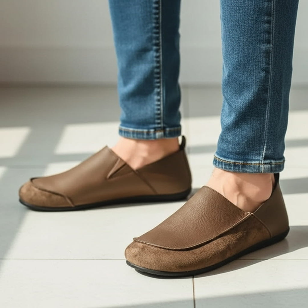 Marcel Suede & Textured Leather Slip-On Loafers Refined Everyday Casual Shoes