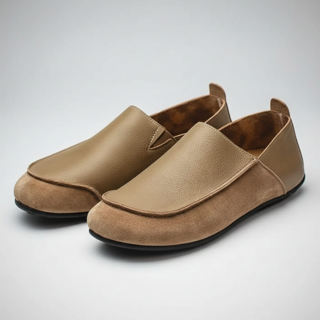 Marcel Suede & Textured Leather Slip-On Loafers Refined Everyday Casual Shoes