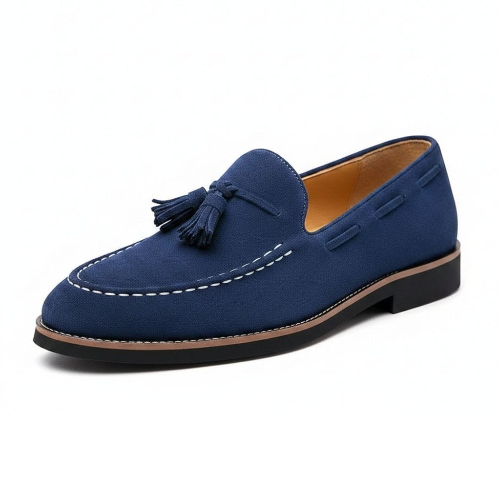 Nicholas Suede Tassel Loafers – Cushioned Sole Classic Casual Dress Shoes