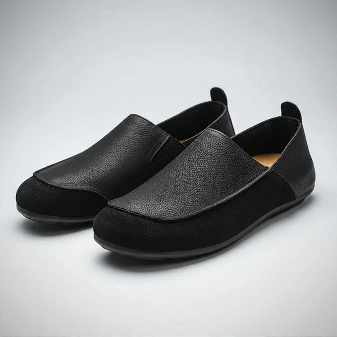 Marcel Suede & Textured Leather Slip-On Loafers Refined Everyday Casual Shoes