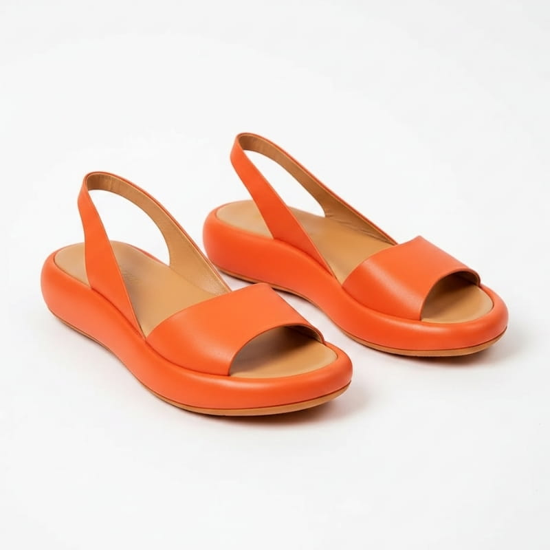 Brittany Flatform Slingback Open Toe Sandals – Cushioned Minimalist Everyday Footwear