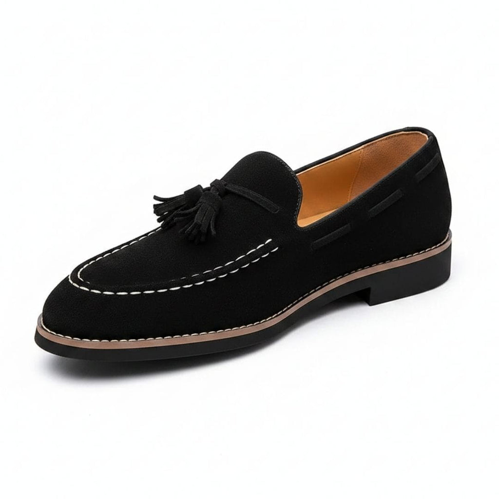 Nicholas Suede Tassel Loafers – Cushioned Sole Classic Casual Dress Shoes