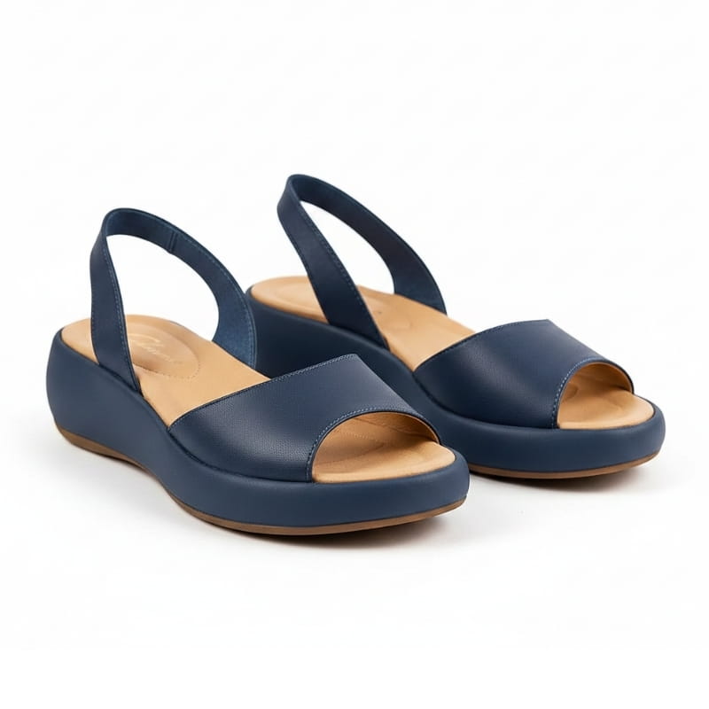 Brittany Flatform Slingback Open Toe Sandals – Cushioned Minimalist Everyday Footwear