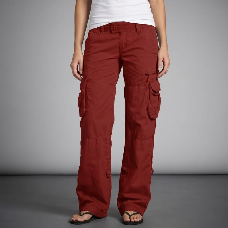 Karen Cotton Wide-Leg Cargo Pants – Relaxed Fit Utility Casual Pants
