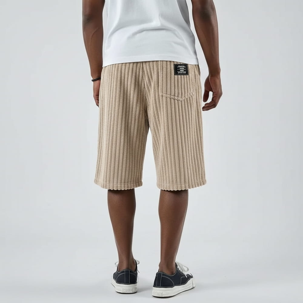 Albert Corduroy Drawstring Shorts – Lightweight Knee-Length Summer Wear