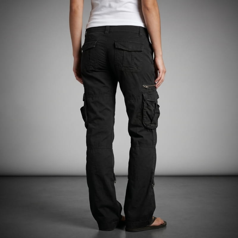 Karen Cotton Wide-Leg Cargo Pants – Relaxed Fit Utility Casual Pants