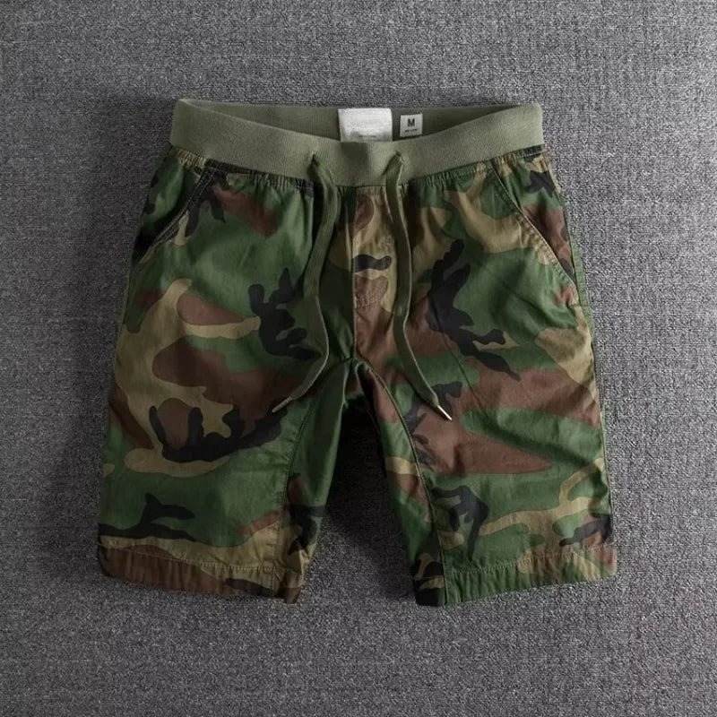 Aiden Tactical Camo Shorts – Lightweight Stretch Fit Cotton Blend Summer Wear