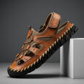 Alaric Leather Trail Closed Toe Walking Sandals – Adjustable Comfort Straps