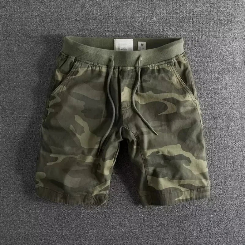 Aiden Tactical Camo Shorts – Lightweight Stretch Fit Cotton Blend Summer Wear
