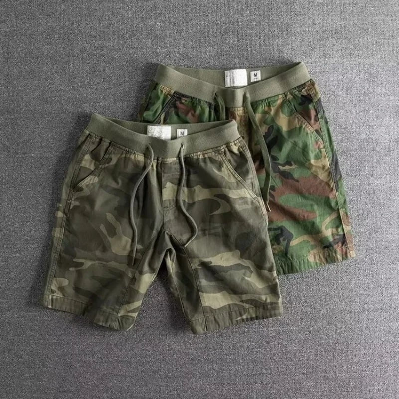 Aiden Tactical Camo Shorts – Lightweight Stretch Fit Cotton Blend Summer Wear