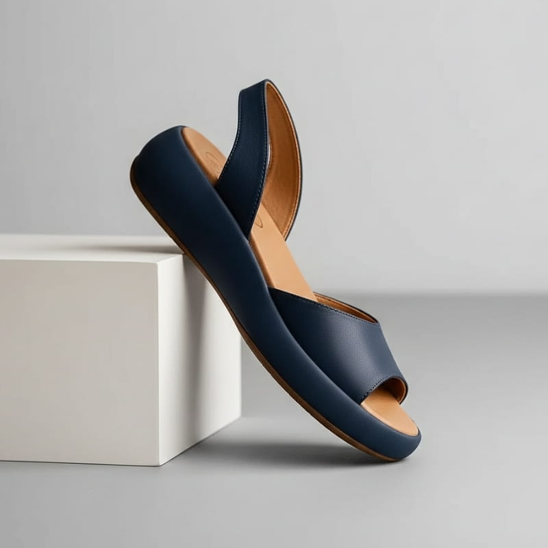 Brittany Flatform Slingback Open Toe Sandals – Cushioned Minimalist Everyday Footwear