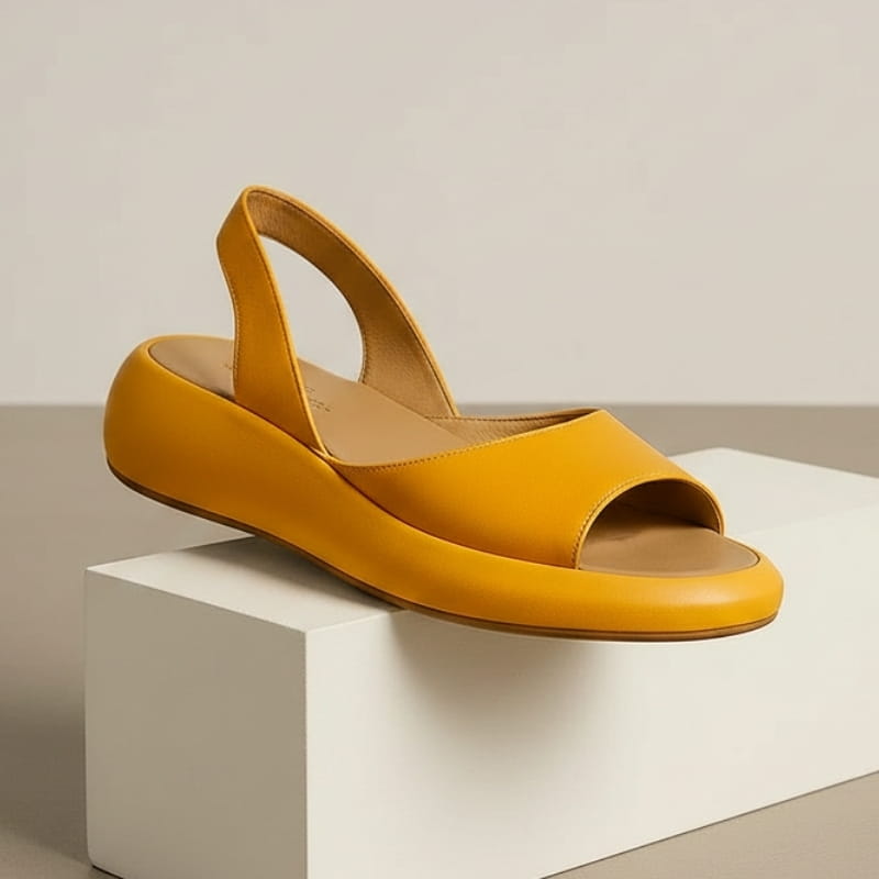 Brittany Flatform Slingback Open Toe Sandals – Cushioned Minimalist Everyday Footwear