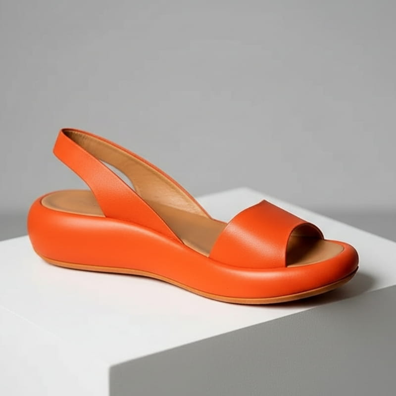 Brittany Flatform Slingback Open Toe Sandals – Cushioned Minimalist Everyday Footwear