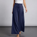Carmen Linen High Waist Wide Leg Pants – Relaxed A-Line Elegance