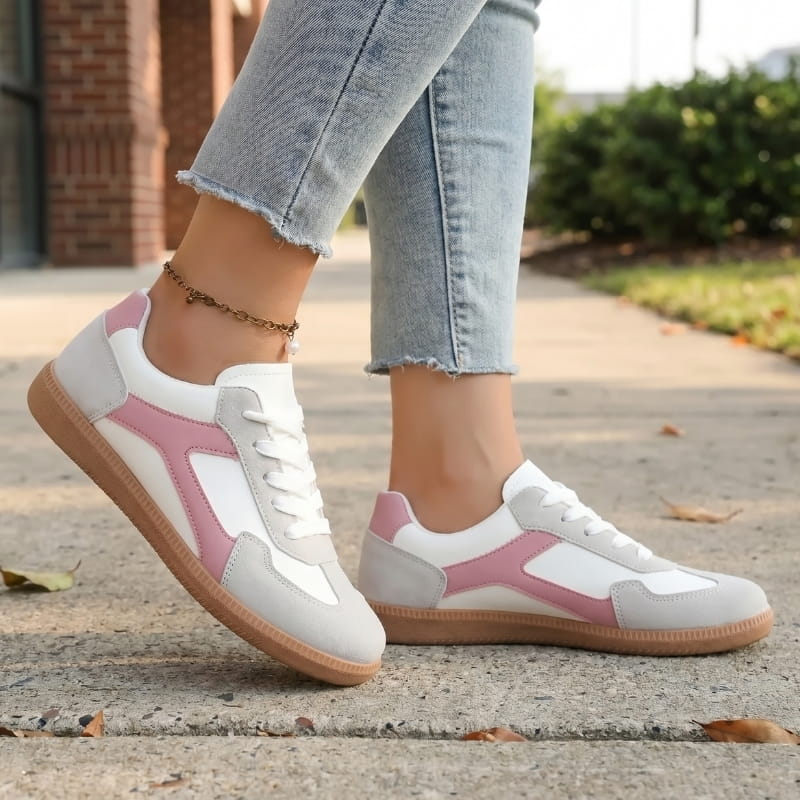 Carmina Soft Knit Lace-Up Walking Sneakers – Lightweight Everyday Casual Shoes
