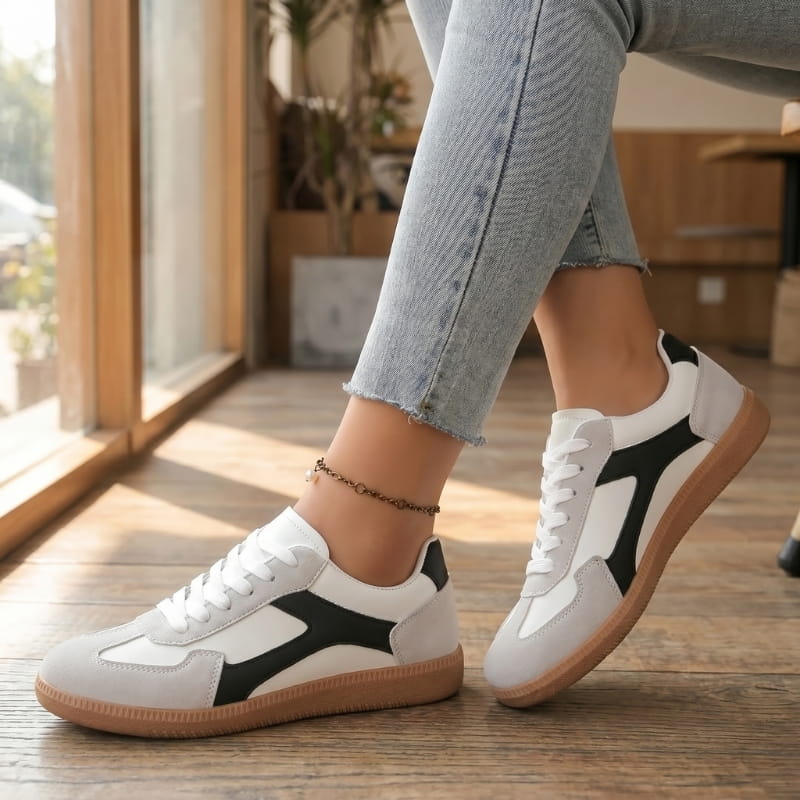 Carmina Soft Knit Lace-Up Walking Sneakers – Lightweight Everyday Casual Shoes