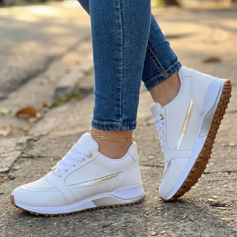 Elain Lightweight Lace Up Casual Sneakers – Breathable Mesh Everyday Walking Shoes
