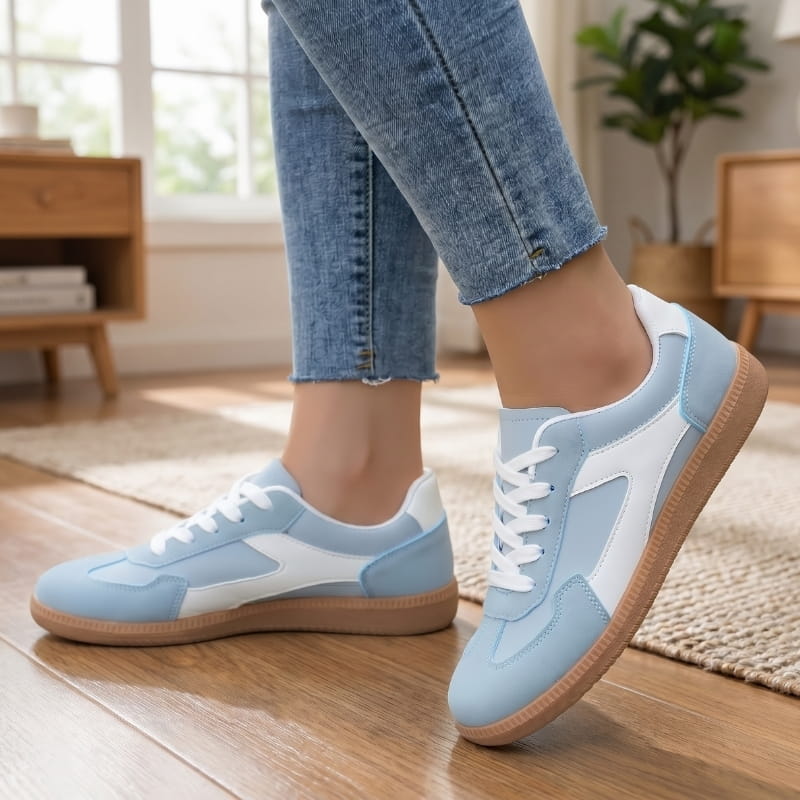 Carmina Soft Knit Lace-Up Walking Sneakers – Lightweight Everyday Casual Shoes