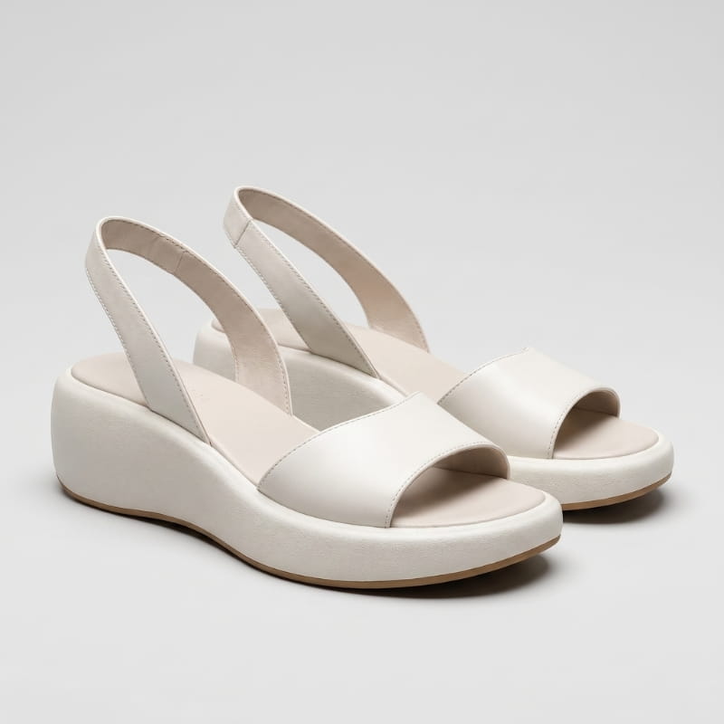 Brittany Flatform Slingback Open Toe Sandals – Cushioned Minimalist Everyday Footwear